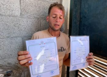 A Gazan father went to register his twins’ births. They were killed in an Israeli airstrike, hospital officials say