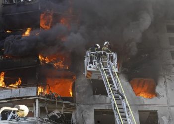 Russian strike hits apartment block in Ukraine’s Kharkiv, injuring more than 40