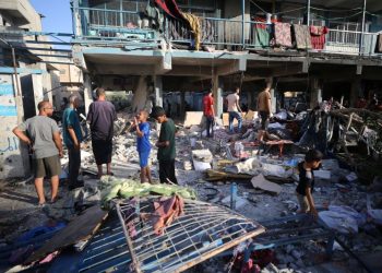 Israeli airstrike on Gaza school sheltering displaced people kills at least 18, including UN staff, Palestinian officials say