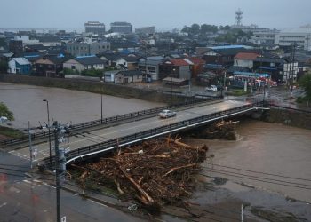 This Japanese region is still recovering from a deadly earthquake. Now record rains have flooded its streets