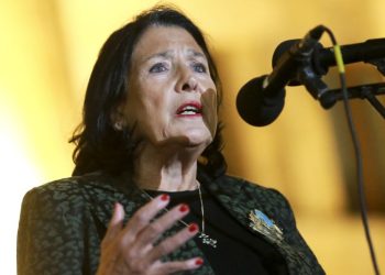 Georgia’s president calls for rally to save ‘European future’ as thousands protest disputed election