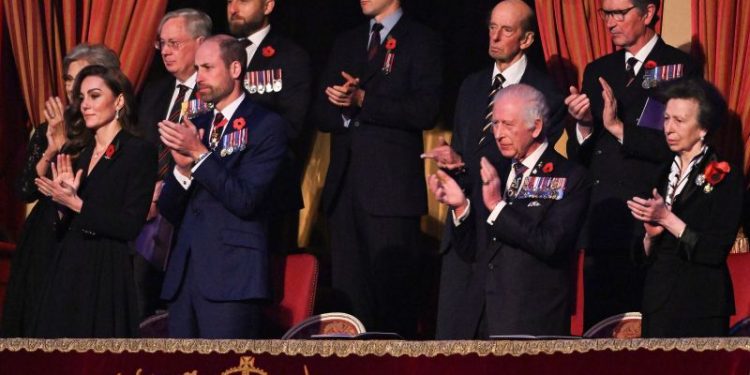 Catherine, Princess of Wales, joins royal family at remembrance ceremony