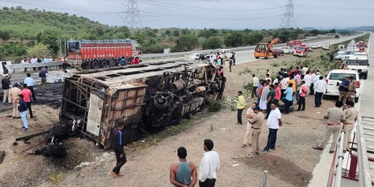 At least 36 dead after overcrowded bus skids into deep gorge in northern India