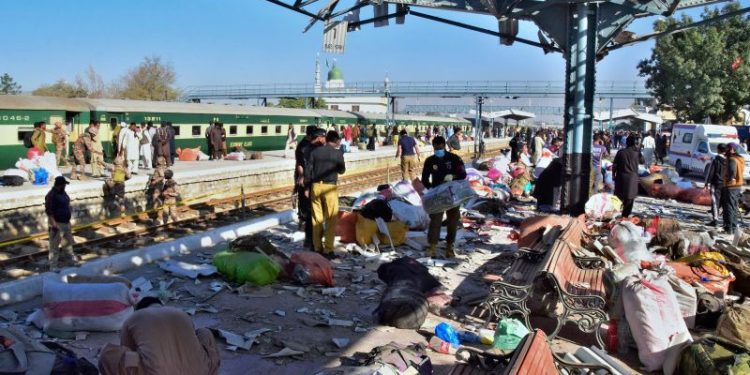 At least 24 killed in Pakistan train station suicide blast, Balochistan militants claim responsibility