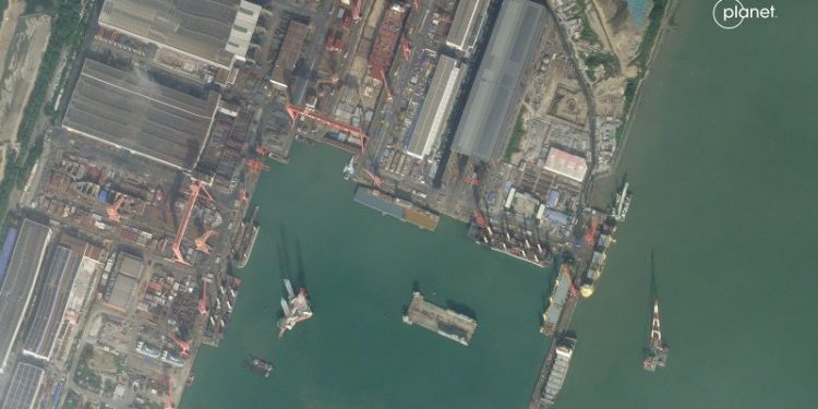 Satellite imagery shows mystery ship built in China amid breakneck naval expansion