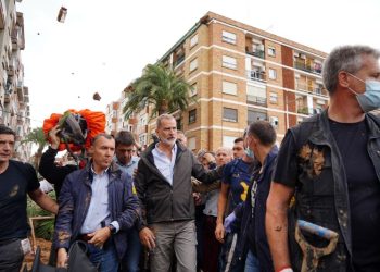 Angry crowds boo and throw eggs at Spanish king as he visits flood-hit Valencia