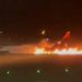Russian-made plane engine catches fire after landing in Turkey’s Antalya