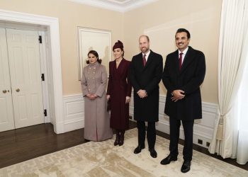 Princess of Wales joins royals for Qatar state visit as Queen Camilla misses welcome due to illness