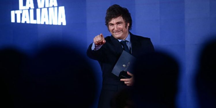 Argentina’s President Javier Milei given Italian citizenship during state visit