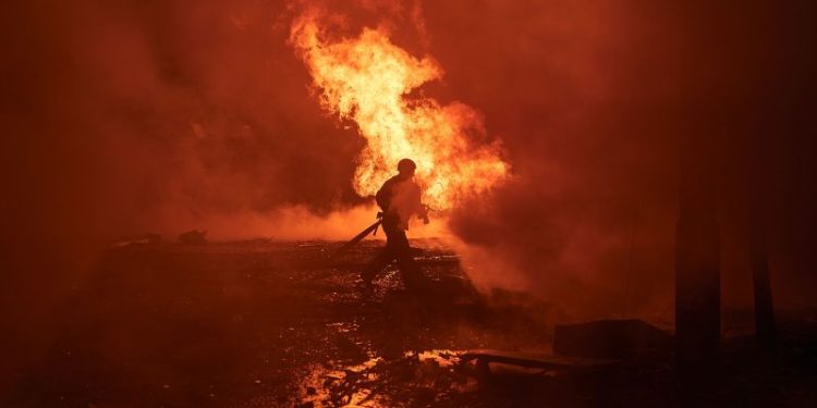 At least one killed and several embassies damaged in ‘barbaric’ Russian missile barrage on Kyiv, Ukraine says