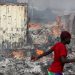 Huge fire at Ghanaian clothing market destroys hundreds of market stalls
