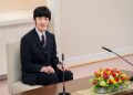 Japan’s 18-year-old prince, second in line to the throne, holds a debut news conference