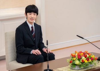 Japan’s 18-year-old prince, second in line to the throne, holds a debut news conference