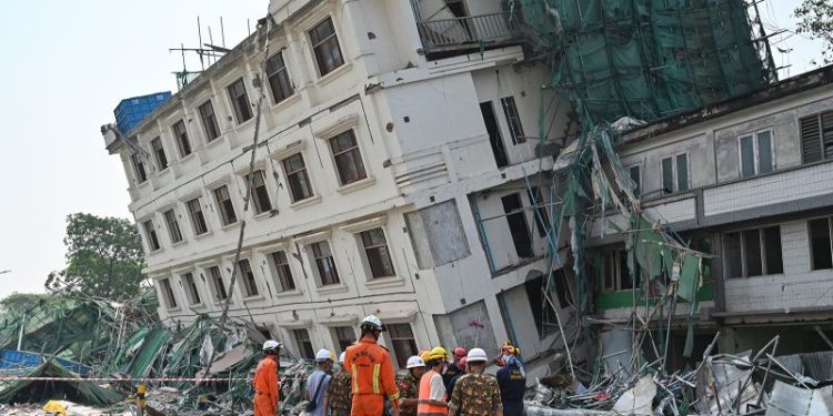 Buildings in Myanmar continue to collapse days after deadly quake