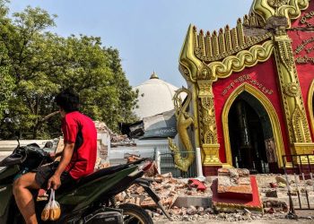 The smell of death still lingers in the town at the epicenter of Myanmar’s earthquake