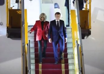 Macron’s office dismisses viral video showing apparent shove from wife Brigitte